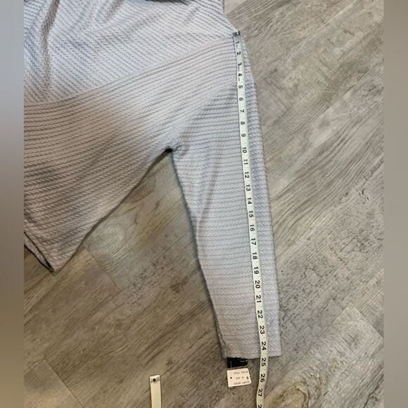 NWT zac & rachel boho top Sweater gray mock neck front tie size XL - Picture 5 of 11